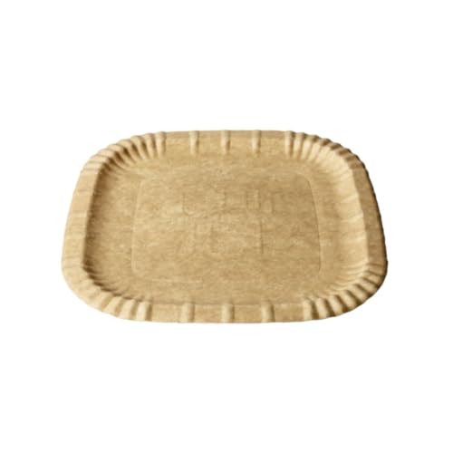 Piatto Quadro in Cartoncino Avana Biodegradabile 24×24 – 900 pz - Piatti Piani Monouso Ideale per Catering Buffet Eventi Feste