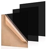Frddiud 3 Pcs Black Transparent Acrylic Sheets, 12 x 12 x 1/8 Inch Laser Cutting Acrylic Sheets for DIY Projects, Crafts Art Display, Signs (Black Transparent)