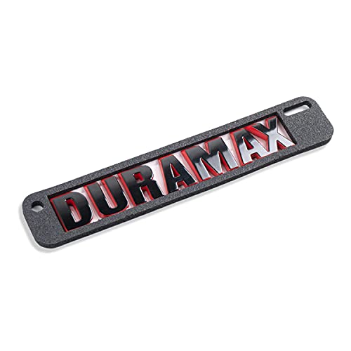 Image of 2019-2021 Duramax Emblems Badge for Silverado 2Pcs(Black-Red)