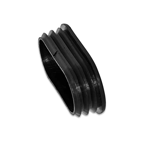 Image of Flyshop 40 x 80 mm, 1-9 /16 inch x 3-1 /8 inch OD Black Durable Plastic Plugs Tubing End Caps Oval Chair Glide Inserts 8 Pack