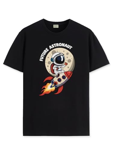Image of ADRO T Shirts for Boys & Girls | Astronaut Printed T-Shirt | Ages 3-14 | 100% Cotton Round Neck Tshirt for Boys