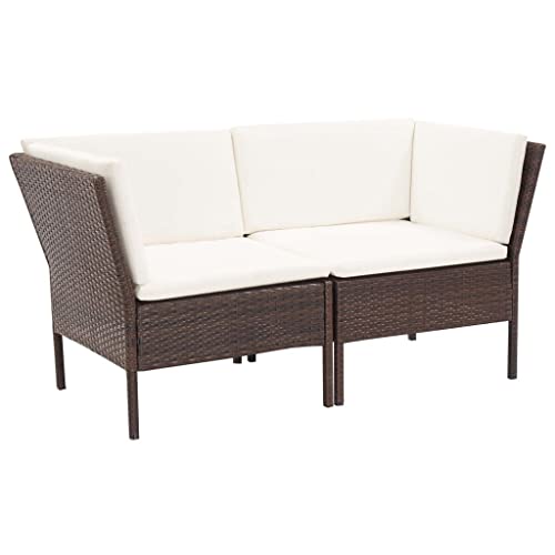 Vidaxl Patio Furniture Set 6 Piece, Patio Conversation Set With Cushions, Outdoor Sectional Sofa With Coffee Table For Garden, Poly Rattan Gray #TOP2