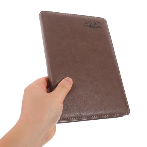 Planificador 2027 elegante con papel marrón de tacto exclusivo 4