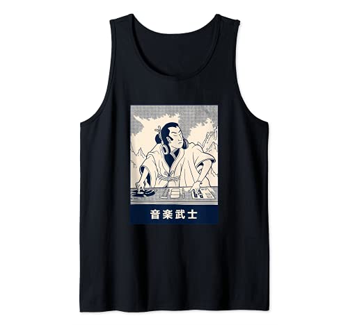 Dj Samurai Funny Japanese Art Djing Techno House DnB Hip Hop Tank Top