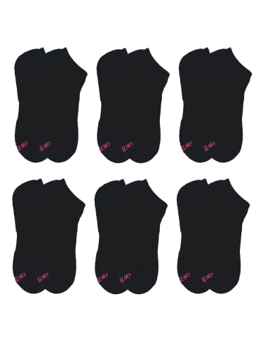 On The Go Hosiery On The Go Women's Cushion Fashion No Show Socks /Invisible Socks (6 Pair/ 3 Pack) (Black), (G-01)