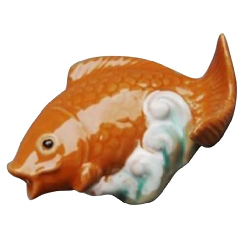 Balacoo Realistic Carp Statue Fountain Nozzle Outdoor Decorative Durable Ceramic Pond Decor