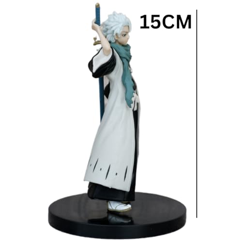 Image of Blue Aura Bleach Toshiro HitsugayaAction Figure Toy Height -15CM Collectible for Fans PVC Multicolour | Bleach White Green