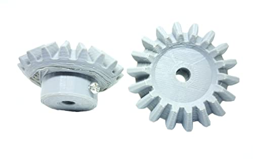 Image of INVENTO 4pcs 3D Printed Plastic Bevel Gear 18 Teeth (48mm dia), 10mm Width, 5mm hole, 2.5 Module for DIY Projects