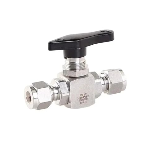 Válvula de bola de virola 10mm conmutación 2 vías acero inoxidable 6000psi 4