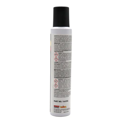 Image of Dynatex Black RTV Silicone Gasket Maker 7.4oz Automatic Can - Oxygen Sensor Safe, OEM Specs, 500F Hi-Temp, Oil /Water Resistant, Made in the USA (4-Pack)