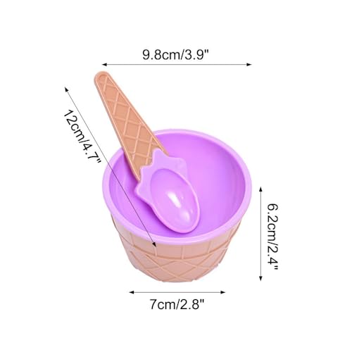 Coupes à dessert colorées pour camping et fêtes d'enfants au jardin