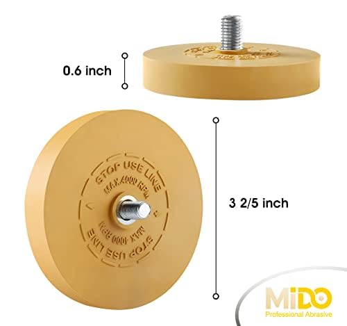 Eraser Wheel Decal Remover Tool Adhesive Remover for Cars with Pad & Adapter Graphics Removal Wheel - 4 Pack image 5