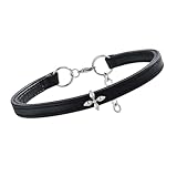 Collar de cuero cosido retro con dije de crucifijo de metal, estilo gótico, unisex, accesorios de joyería de moda, collar unisex retro, One Size, Como se describe, como se describe