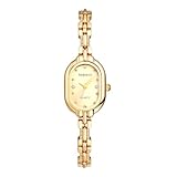 JewelryWe Square Small Ladies Watch: Quartz Analog Women Detachable Stainless Steel Band Tank Diamond Markers Vintage Bracelet Wristwatch