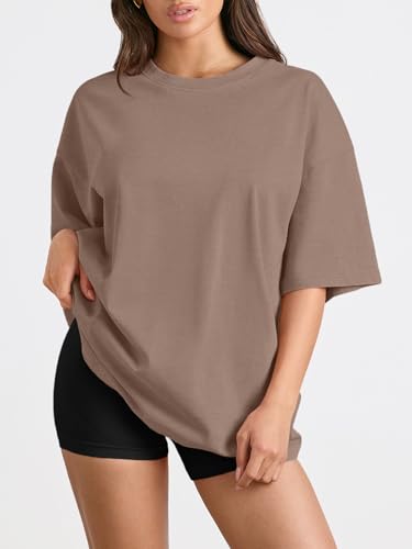 Image of Trendy Queen Womens Oversized T-Shirts Short Sleeves Workout Tops | Casual Summer Gym Tees Plus Size Fashion Clothes 2026