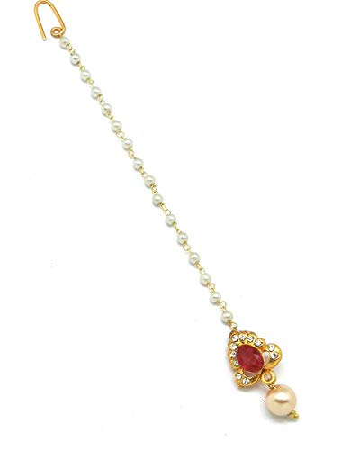 Radhesh Creation Jewellery Small Size Maang Tikka Decorated with Crystal for Women/Girls (B07KRJWSJC) Amazon Price History, Amazon Price Tracker