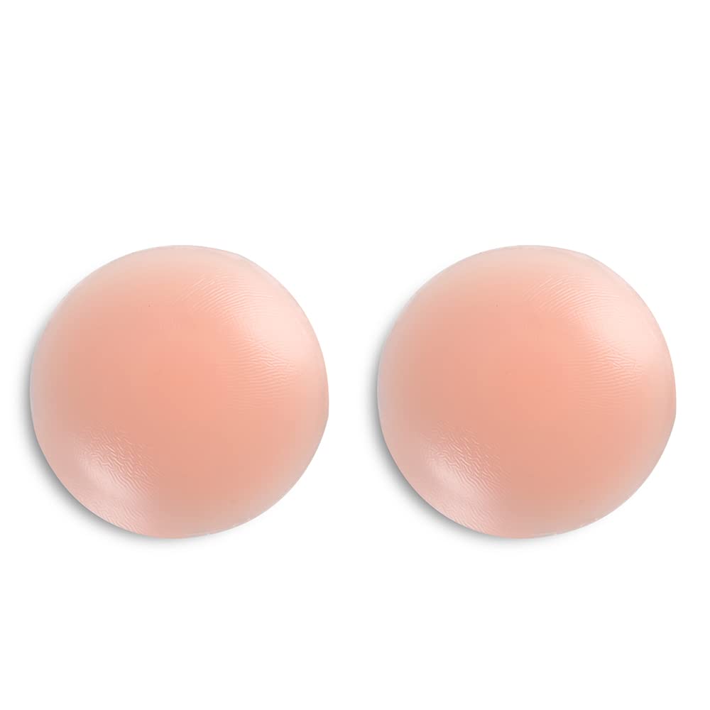 fshway Nipple Covers Reusable Comfortable & Natural Invisible Adhesive Silicone Pasties for Women,Round-Skin Nude-picture-38