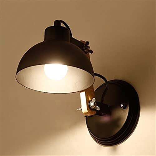 Aplique de pared ajustable E27 de madera y metal negro estilo nórdico 7