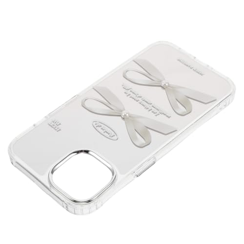 NUOBESTY Carcasa de telefono para Amigas Kawaii Lindas Fundas de móvil Chica Preciosas Fundas de teléfono Cubiertas Protectoras Suaves Arco backnot 3D Caso Ordenador Personal Silver