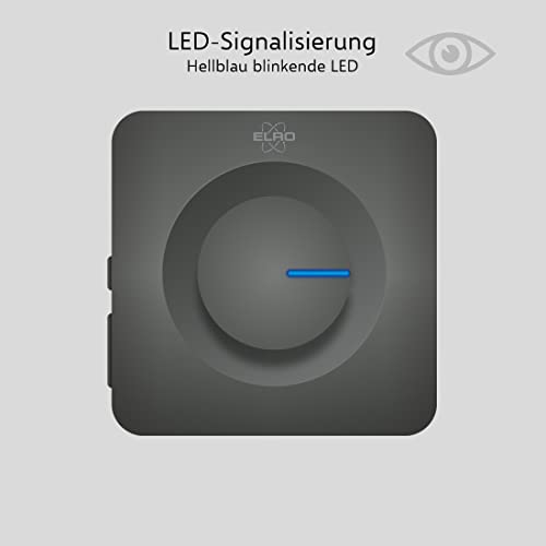 elro db3000 sonnette de porte sans fil avec 2x récepteur à piles 64 mélodies distance sans fil : 300m noir