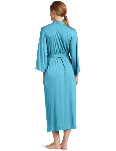 Image of Natori Shangri La Long Robe with Kimono Sleeves, Bathrobe for Women