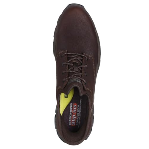 Image of Skechers Men's Respected - Garrett Leather Round Toe Bungee Lace Slip-Ins