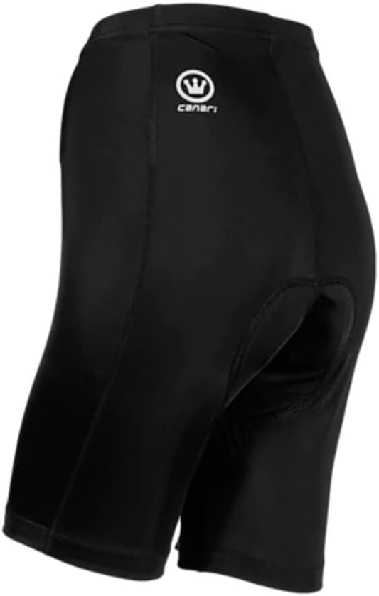 CANARI Women's Trail Short, Cycling Shorts with Lightweight Padding and Reflective Logos, Black - Image 3