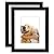 Americanflat 8x10 Picture Frame in Black - Displays 5x7 With Mat and 8x10 Without Mat - Composite Wood with Shatter Resistant Glass - Horizontal and Vertical Formats for Wall and Tabletop - Pack of 2