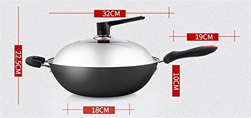 Wok de hierro fundido de 12.5 pulgadas con tapa miniatura 7