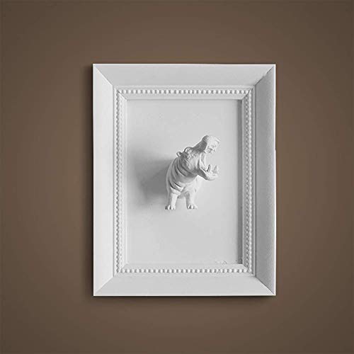Buste hippopotame 3D cadre déco murale maison statue originale - 2