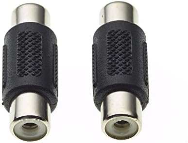 RCA Female to RCA Female Coupler, Pack of 2 - RCA Phono Socket To RCA Phono Socket Coupler Compatible with Phono, Speaker, RCA Cable, Amplifier