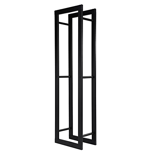 Loywe LW1080 - Estantería para leña (metal, 25 x 40 x 100 cm), color negro Cover