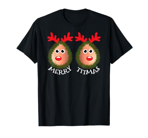 Sexy Christmas Boobs Tittiesshirt Shop Merry Titmas Naughty Christmas...