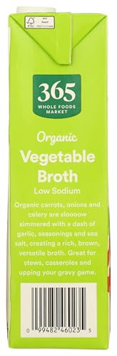 Image of 365 by Whole Foods Market, Organic Low Sodium Vegetable Broth, 32 Fl Oz