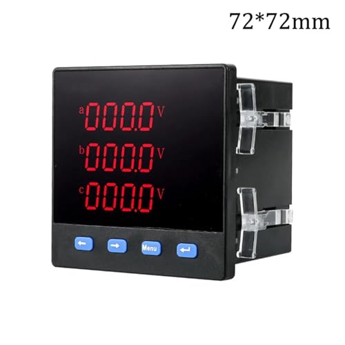 Multimètre triphasé AC 220V avec écran LCD rétroéclairé et communication RS485 encastrable - 2