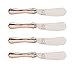 Artesà Set Coltelli da Burro con Manico Oro Rosato, Manico 12 cm, Acciaio Inossidabile, Multicolore, 0.3 x 1.7 x 12 cm, 4 Pezzi