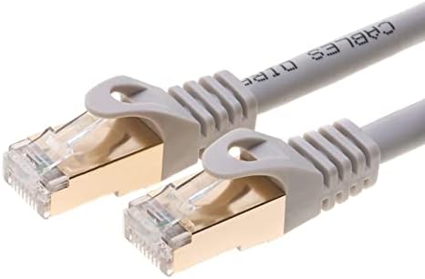 Cables Direct Online 75FT S/FTP CAT7 Gold Plated Shielded Ethernet RJ45 Copper Cable 10 Gigabit Ethernet Network Patch Cord (75ft, Gray)