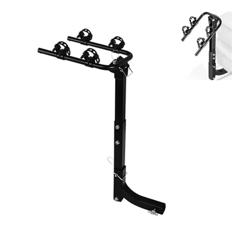 Off-Road Vehicle Bicycle Carrier Car-Mounted Bike Rack Rear Hitch Rack for Road Bike Mountain Bike Foldable Outdoor SUV 2 Bikes Heavy-Duty Design Exterior Parts Accessories (11.8" Base)