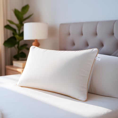 Image of Sleepwell Huggs Premium Plush Fibre Pillow | White |Hand Washable | Microfibre Outer Cover | Polyester Siliconized Conjugate Fibre | Excellent Neck Support | 27 x 17 Inches | Pack of 1