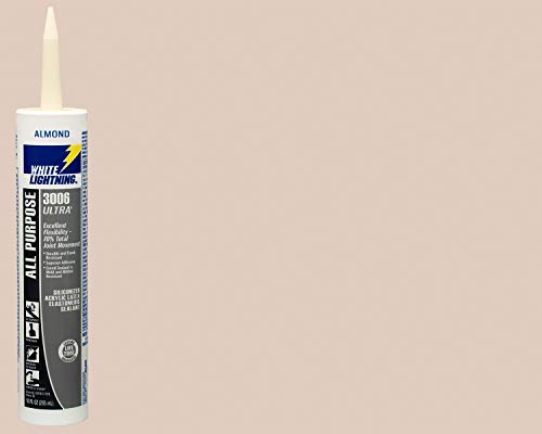Image of White Lightning W11002010 3006 Ultra All Purpose Elastomeric Sealant, Almond, 10 fl. oz.