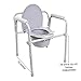 McKesson Folding Commode Chair with 7.5 qt Bucket, 350 lbs Weight Capacity, 13 1/2 in Seat Width, Adjustable Height, 1 Count