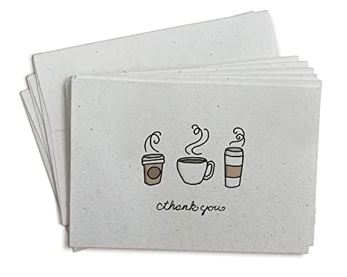 Coffee Thank You Cards - 24 Greeting Cards with Envelopes Coffee Thank You Cards - 24 Greeting Cards with Envelopes