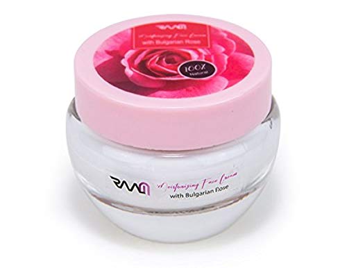 RAAM Moisturizing Face Cream with Bulgarian Rose SPF 50 - Natural Sun Protection Moisturizer for daily use