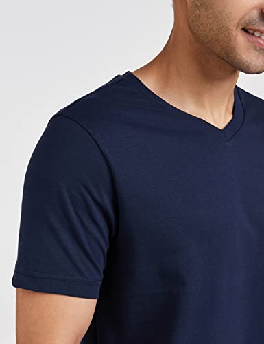 Image of Amazon Brand - Symbol Men's Solid Cotton T Shirt | Plain | V Neck | Half Sleeve-Regular Fit | Combo Pack of 3 (Available in Plus Sizes)