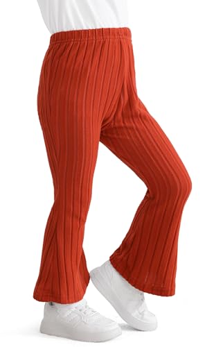 Image of Toddler Baby Girls Fall Bell Bottoms Pants Ruffle Flare Pants Soft Fleece Trousers for Children's