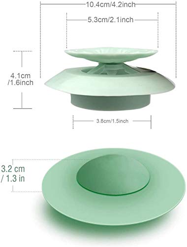 Image of KPNG Shower Drain Stopper - Silicone Bathtub Sink Stopper Hair Trap Hair Catcher Bathtub Drain Strainers Protectors Cover for Floor Laundry Kitchen and Bathroom (Pack of-5, Random)