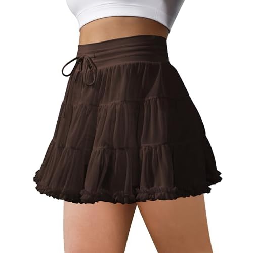 COPYLEAF Pleated Tennis Skirts for Women High Waisted Golf Skirt with Pockets Athletic Workout Casual Skorts Sky Blue X-Small