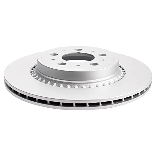 Image of TRQ Rear Brake Pad & Rotor Kit, with Chemical Kit Parking Brake Shoe Set Ceramic Premium G-Coated Compatible with 2008-2014 Volvo XC90