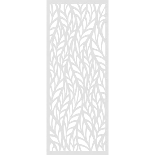 Image of 35 3 /8 inchW x 89 3 /8 inchH x 3 /8 inchT Ortonville Decorative Fretwork Wall Panels in Architectural Grade PVC