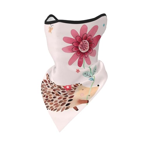 POEZJZW Bandana con estampado de erizo, bufanda para la cara, calentador de cuello, multifuncional, sin costuras